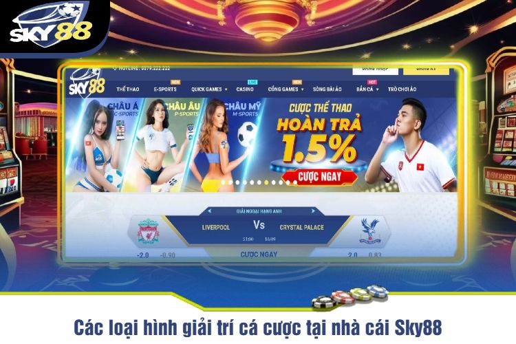 Các loại hình giải trí cá cược tại nhà cái Sky88