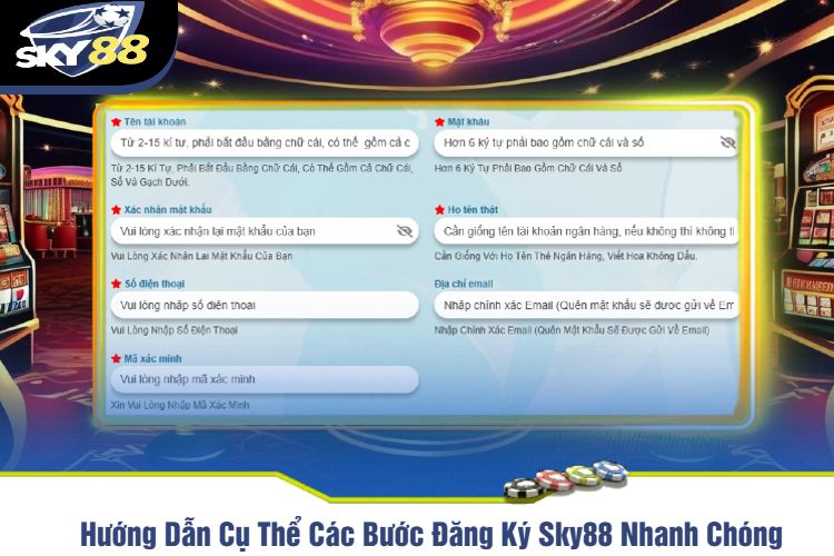 Hướng Dẫn Cụ Thể Các Bước Đăng Ký Sky88 Nhanh Chóng