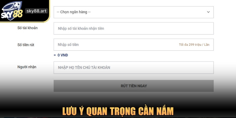 Lưu ý quan trọng cần nắm